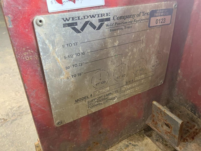 5 TON WELDWIRE WWRI-5 TANK TURNING ROLL SET: STOCK #81019