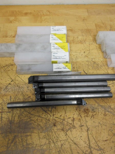 Kennametal Carbide Shank Boring Bars Coolant Through (5pcs), (4) 3/4" and (1) 1" Shank  *** All Appear Unused***- Auction Item
