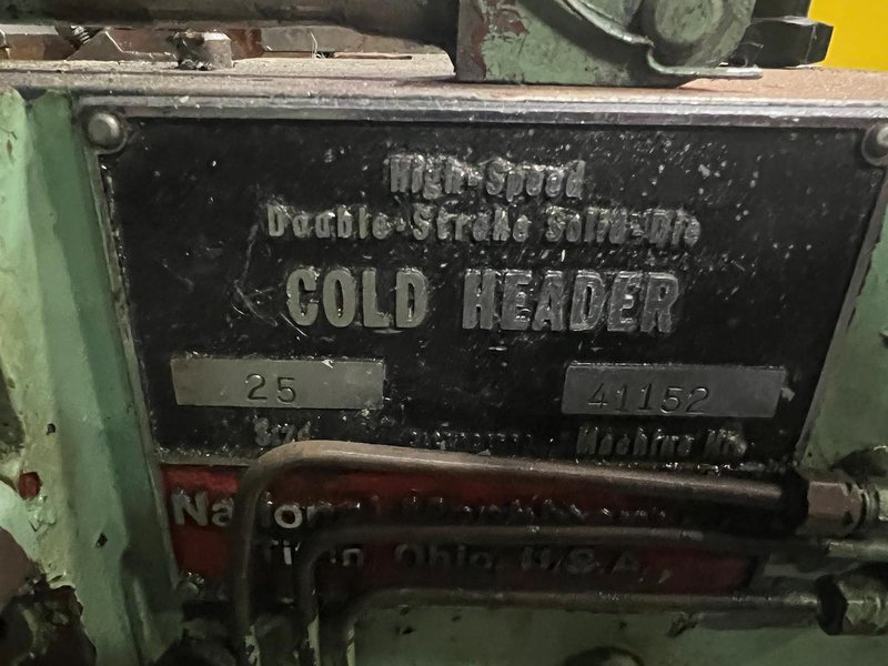 Used 1/8&quot; National Model 25 DSSD High Speed Cold Header