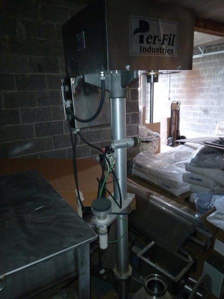 Per-Fil MF Semi-Automatic Auger Filler with Hopper and Flexible Screw Conveyor, 2011