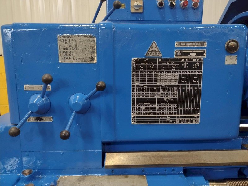 25&quot; x 120&quot; TOS MODEL #SN63B GAP BED ENGINE LATHE W/ 3&quot; HOLE: STOCK 13650