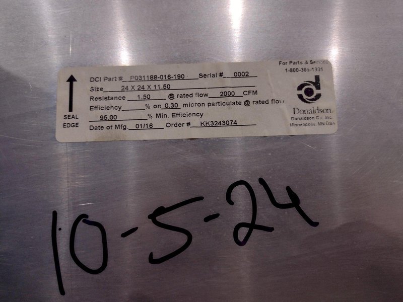 DONALDSON MODEL MHP2 MIST &amp; DUST COLLECTOR: YOBRO #25082