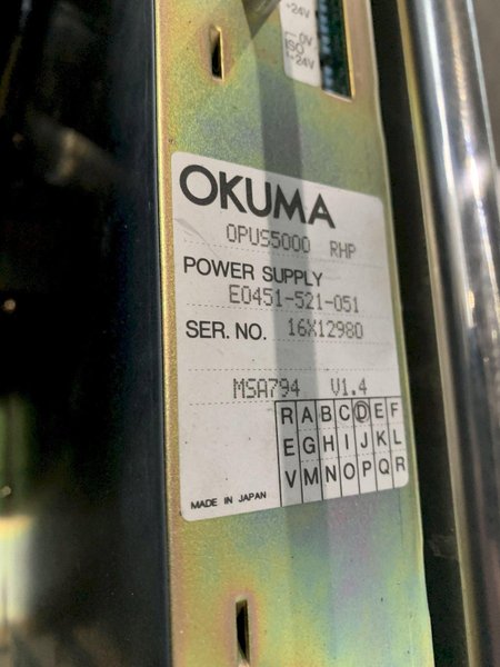 (COMPLETE) OKUMA OPUS 5000 POWER SUPPLY UNIT. STOCK # 0152824