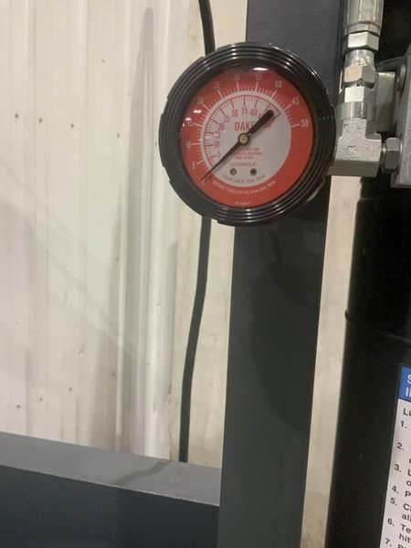 50 TON DAKE MODEL # 909250 HYDRAULIC H-FRAME PRESS: STOCK #81270