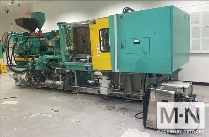 310 TON 41 OZ TOSHIBA MODEL ISGS310WV10-19B INJECTION MOLDING MACHINE MFG 2001