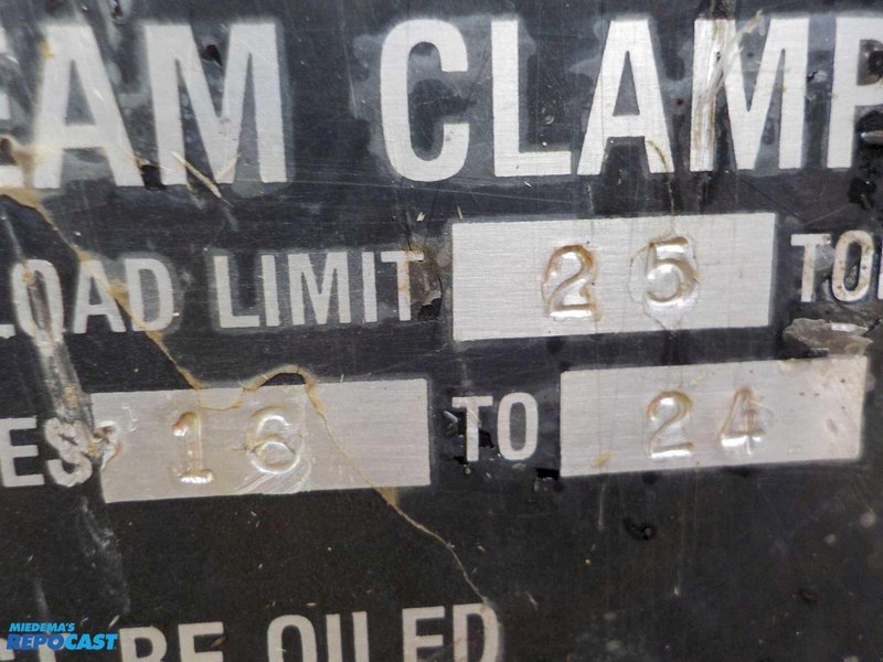 25 TON (50,000 LBS) CLAMP-CO MODEL #NS25 BEAM LIFTING CLAMP: YOBRO #24843