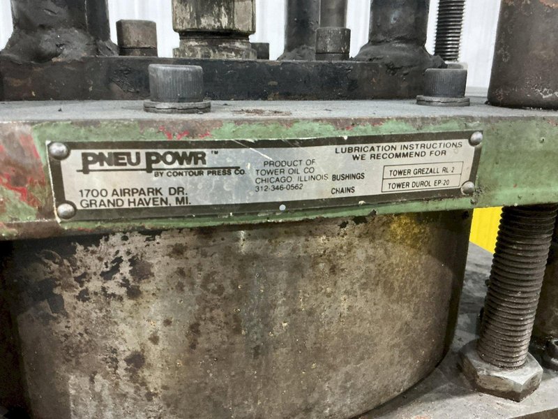 12 TON PNEUPOWR AIRAM MODEL #4P12 PNEUMATIC PRESS 3” STROKE: YOBRO #24862