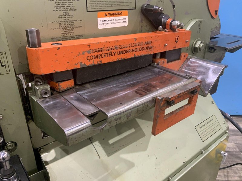 50 TON HYDRAULIC PIRANHA P50 IRON WORKER: STOCK #80840