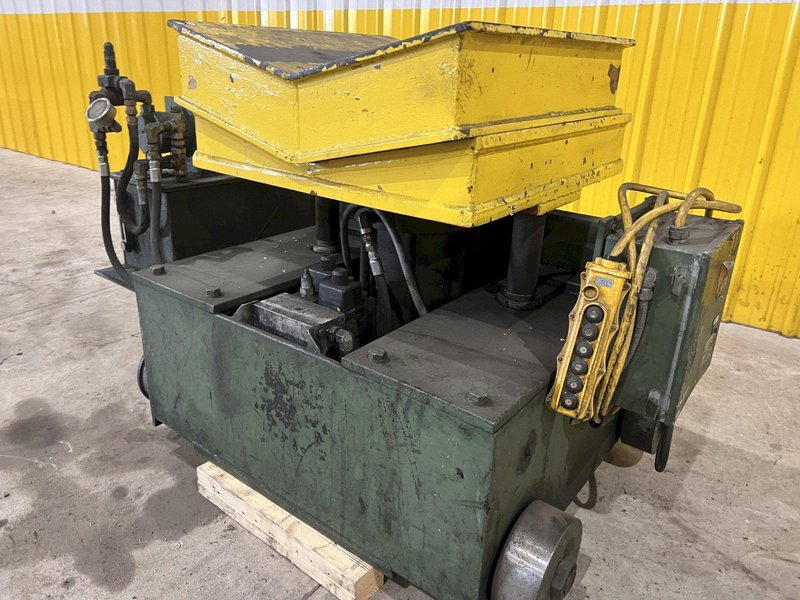 6,000 LBS AMERICAN MODEL #1000 MOTORIZED COIL REEL UNCOILER &amp; COIL CAR: STOCK #21322