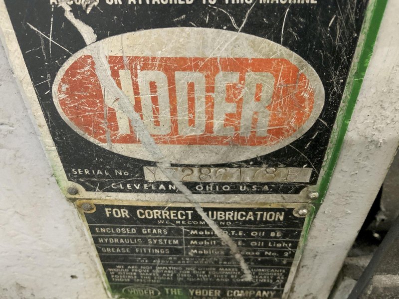 2" X 20" YODER MODEL M2 ROLLFORMER HEAD &amp; OUTBOARD: STOCK #81143