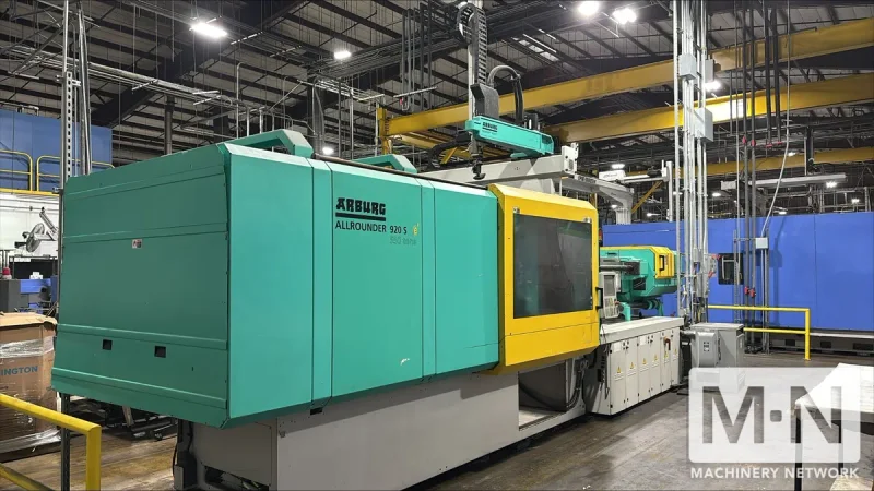 550 TON 51 OZ ARBURG MODEL 920S-5000-3200 INJECTION MOLDING MACHINE MFG 2015