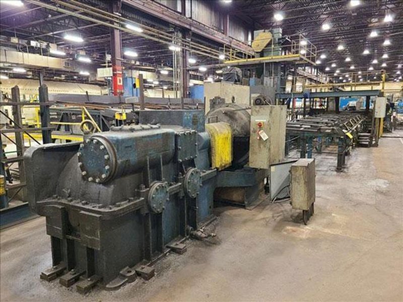 50,000 LB 22 m/Ton VAUGHN SINGLE CHAIN 2 DIE ROD/BAR DRAW BENCH  (13803)