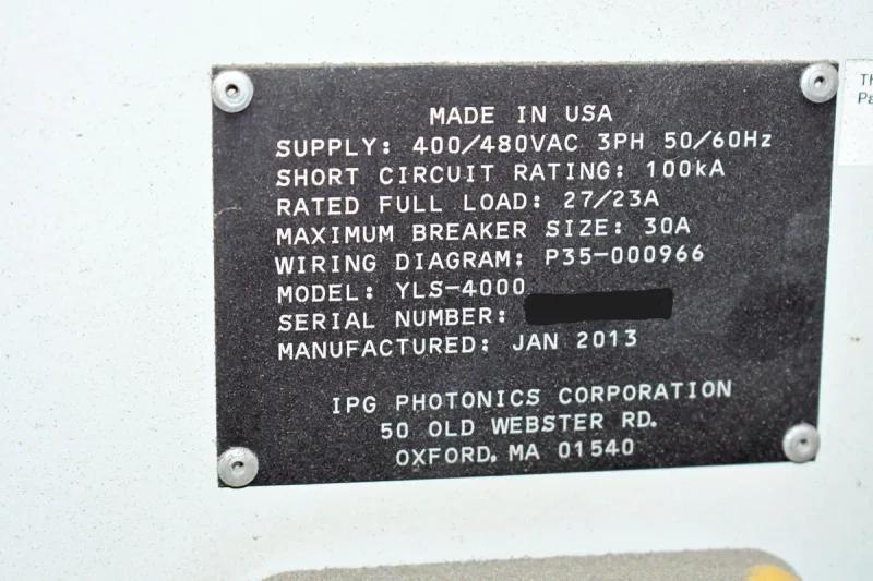 USED 6' X 12' CINCINNATI MODEL CL-940 4,000 WATT CNC FIBER LASER CUTTING SYSTEM