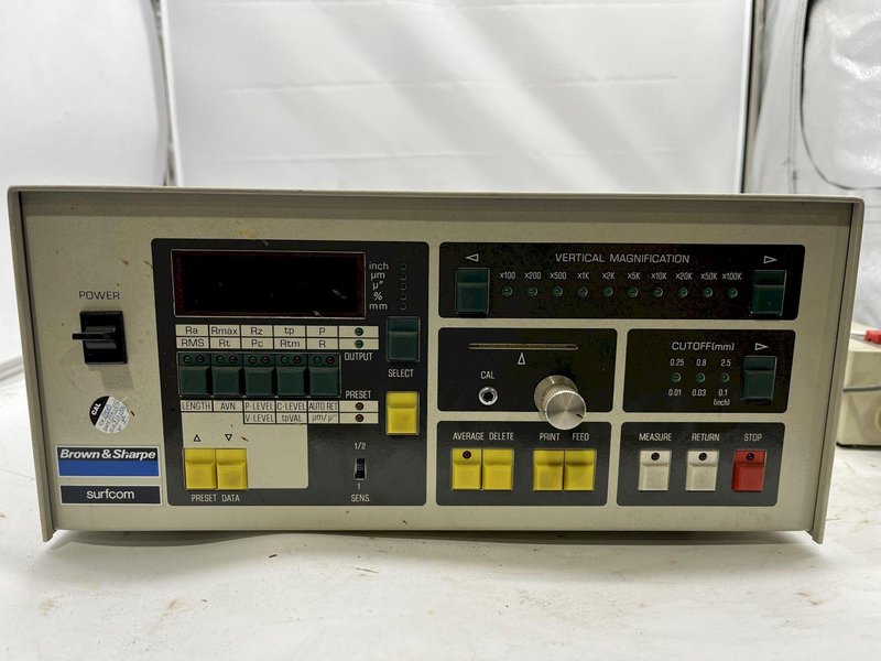 BROWN &amp; SHARPE SURFCOM MODEL 110B SURFACE TEXTURE MEASURING INSTRUMENT: STOCK #16553