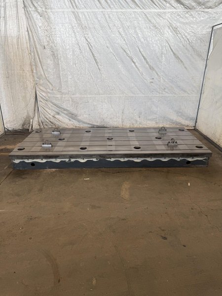 59" WIDE X 138" LONG X 12" TALL T-SLOTTED FLOOR PLATE. STOCK #0543426