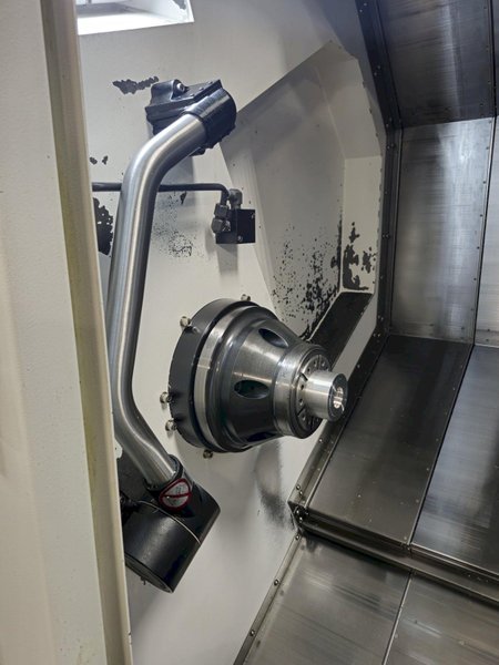 Hwacheon HI-TECH 230BL-YSMC CNC Turning Center, 3500 RPM, Live Tooling, 3-Jaw Chuck, 12 Pos. Turret, Fanuc, Imeca Bar Feeder, New 2021