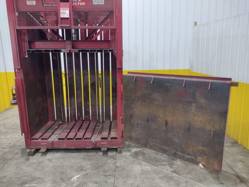 30&quot; x 60&quot; PTR PHILADEPHIA TRAMRAIL MODEL #2300HD VERTICAL HYRAULIC CARDBOARD BALER COMPACTOR: STOCK #23413