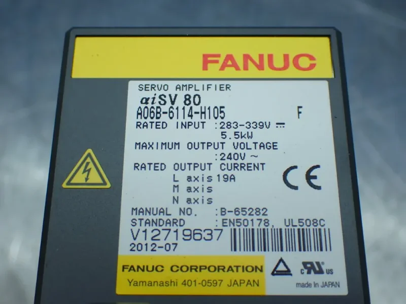 FANUC SERVO AMPLIFIER DRIVE  -  A06B-6114-H105