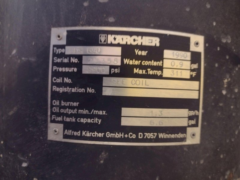 KARCHER MODEL #HDS650 HEATED PRESSURE WASHER: STOCK #23139