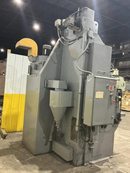 5 CU FT X 15 HP WHEELABRATOR TUMBLAST RUBBER BELT SHOT BLAST CABINET: YOBRO #25013