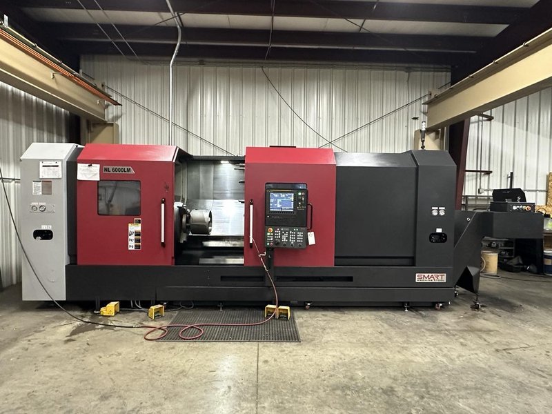 Smart NL6000LM CNC Lathe, 2023 – 24″ Chuck, Live Tooling, Steady Rest, Box Ways