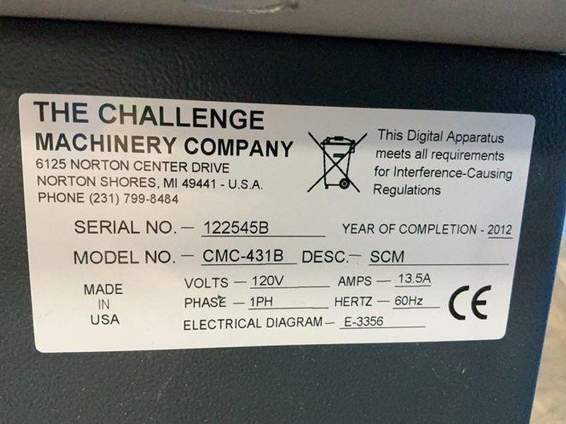 CHALLENGE 14” X 20” SINGLE CORNERING MACHINE  -  CMC-431B