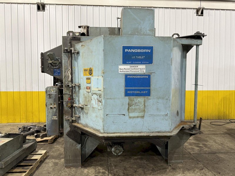 72” TABLE PANGBORN MODEL LK ROTOBLAST SHOT BLAST MACHINE: YOBRO #24357