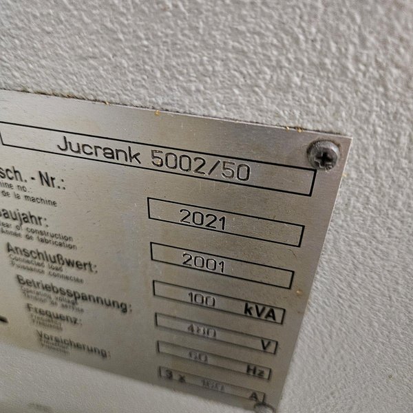 11" X 39" JUNKER JUCRANK 5000/50 CNC GRINDING MACHINE. STOCK # 0328726