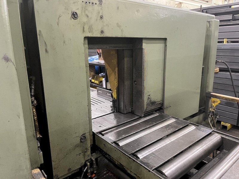 20" X 20" HYD-MECH MODEL #H-20A AUTOMATIC FEED HORIZONTAL H20A BAND SAW, WITH NESTING STOCK #2925