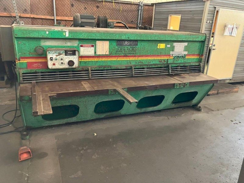 10&#039; X 1/4&quot; ACCURPRESS MODEL #825010 LP HYDRAULIC SHEAR: YOBRO #24451