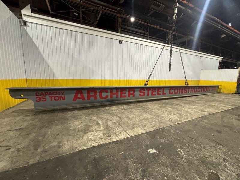 35 TON X 52’ LONG ARCHER STEEL SPREADER BAR / LIFTING BEAM: STOCK #22980