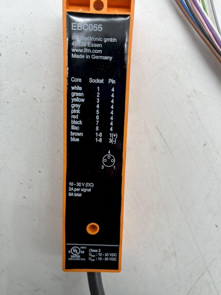 32&#039; IFM EFECTOR MODEL EBC055 SPLITTER BOX WIRING BLOCK, ZDO8F039MSS0010H10: STOCK #16020