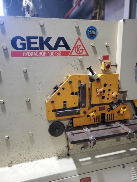 100 Ton Geka Hydracrop 100/SD Ironworker, 2002 – Press Brake, Notching