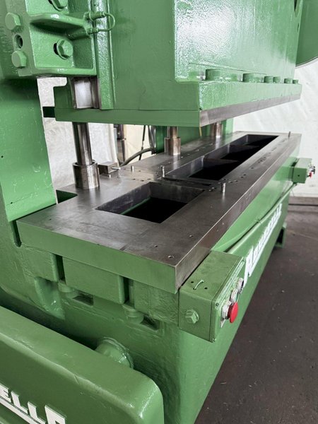 60 TON ROUSSELLE MODEL 6B DOUBLE-CRANK GAP FRAME PRESS. STOCK # 0235625.