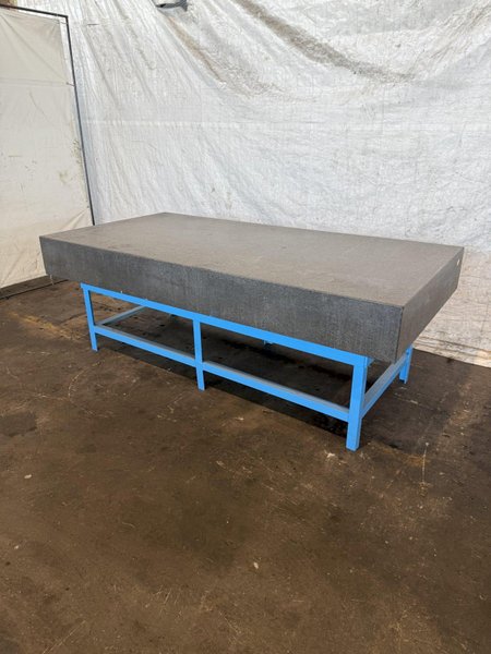 96&quot; X 48&quot; X 10&quot; GRANITE SURFACE PLATE W/ STAND. STOCK # 0881225.