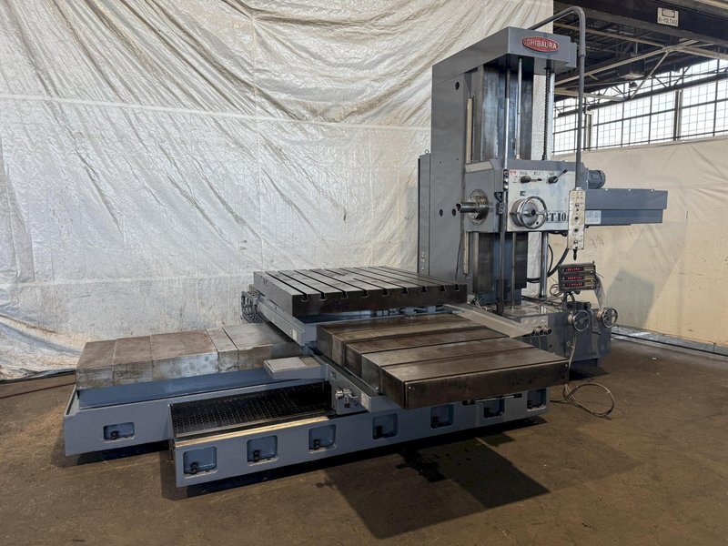 4” SHIBAURA MODEL BT-10B-R3 TABLE TYPE HORIZONTAL BORING MILL. STOCK # 0670625