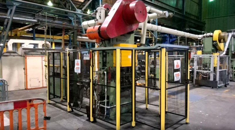 100 TON WILKINS &amp; MITCHELL HOT FORGING PRESS W/ SUB PRESS