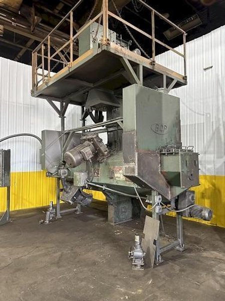 BCP MDL #A4-7620 3-WHEEL PASS THROUGH BLAST MACHINE, RECLAIM &amp; DUST COLLECTOR