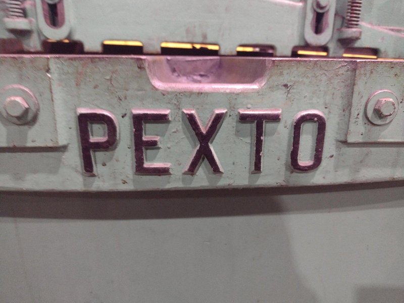 3' X 16 GAUGE PEXTO MODEL #137K PNEUMATIC POWERED SHEAR WITH BACK GAUGE: STOCK #21790