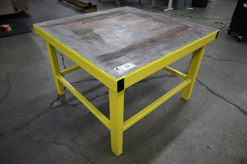 Steel Table, Heavy Duty 42&#039; x 42&quot; x 28.5&quot;- Auction Item
