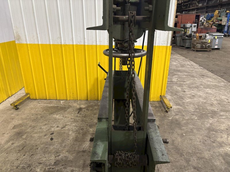 60 TON BRIDGEPORT MANELY H-FRAME HYDRAULIC POWERED SHOP PRESS: STOCK #23116