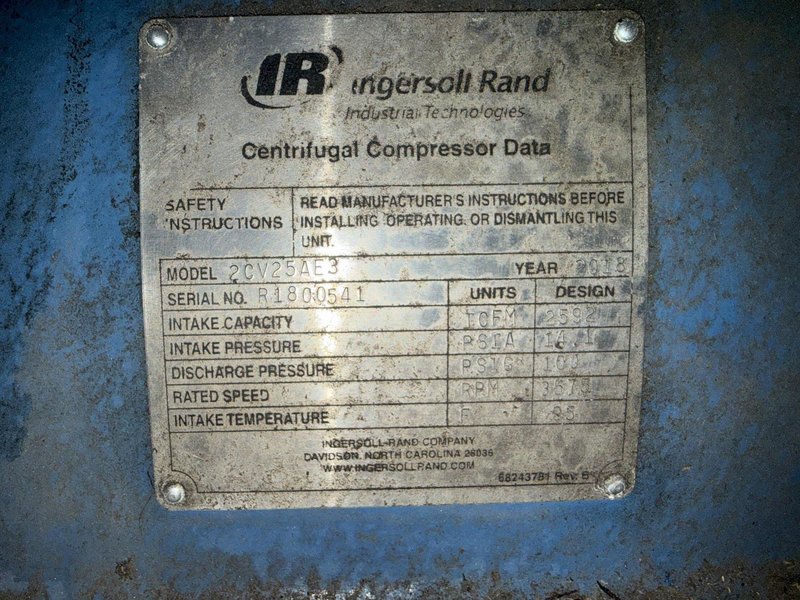 500 HP INGERSOLL RAND CENTAC CENTRIFUGAL AIR COMPRESSOR: YOBRO #24733