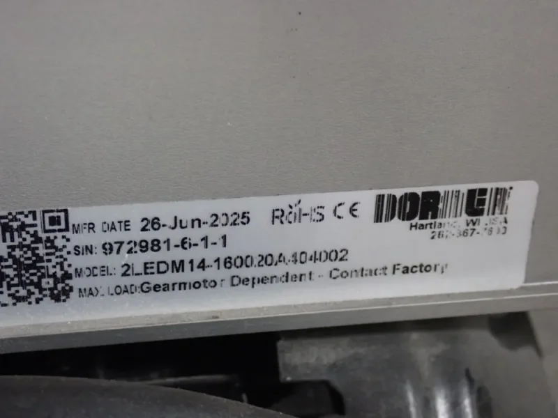 DORNER 14" X 192" POWER BELT CONVEYOR  -  2LEDM14-160020A404002