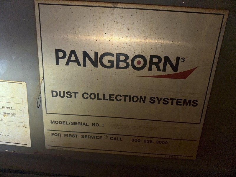 15 HP PANGBORN MODEL #PC02-8 DUST COLLECTOR: STOCK #22342