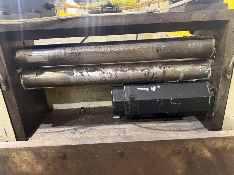 6,500 LB X 24" X .187" CWP COIL FEED LINE; DOUBLE END REEL, STRAIGHTENER, SERVO FEED: YOBRO #24604