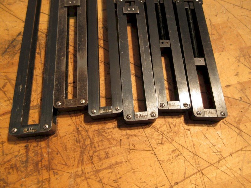 Webber Gage Block Vices 4.5"(3) 7" (2) 12"(1)- Auction Item