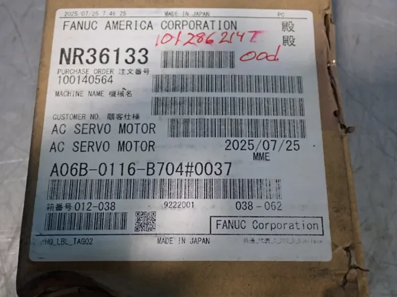 FANUC 0.5 KW BIS 1/6000 AC SERVO MASTER  -  A06B-0116-B704#0037