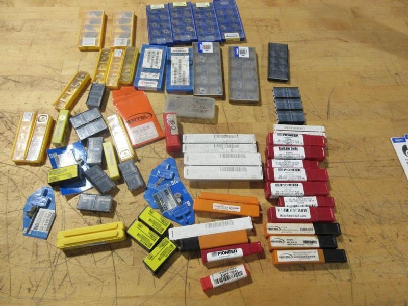 Carbide Inserts &amp; Endmills + HSS Taps - Auction Item