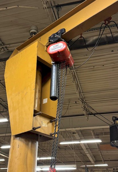 2 Ton CONTRX Jib Crane A41414, Floor Mount, 360 Degrees, 14' Under, 14' Span