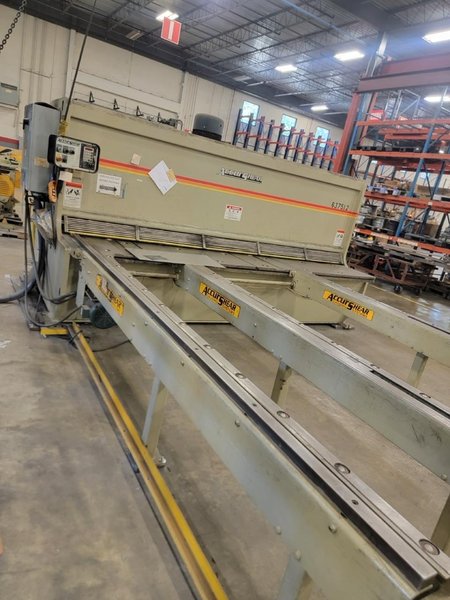 3/8″ X 12′ Accurshear 637512  Hydraulic Shear, Sheet supports, Light Usage, 2014